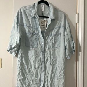 NWT ZARA DENIM TUNIC DRESS